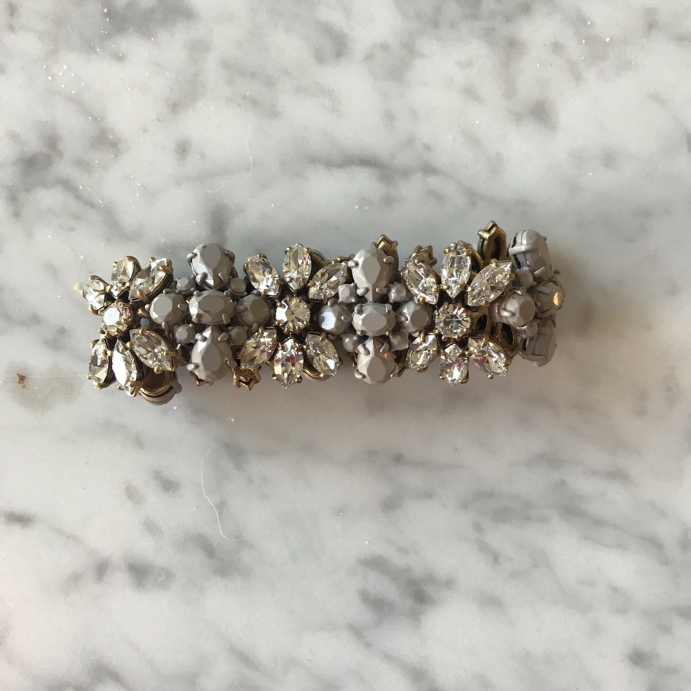J.Crew Rhinestone Bracelet with lilac accents